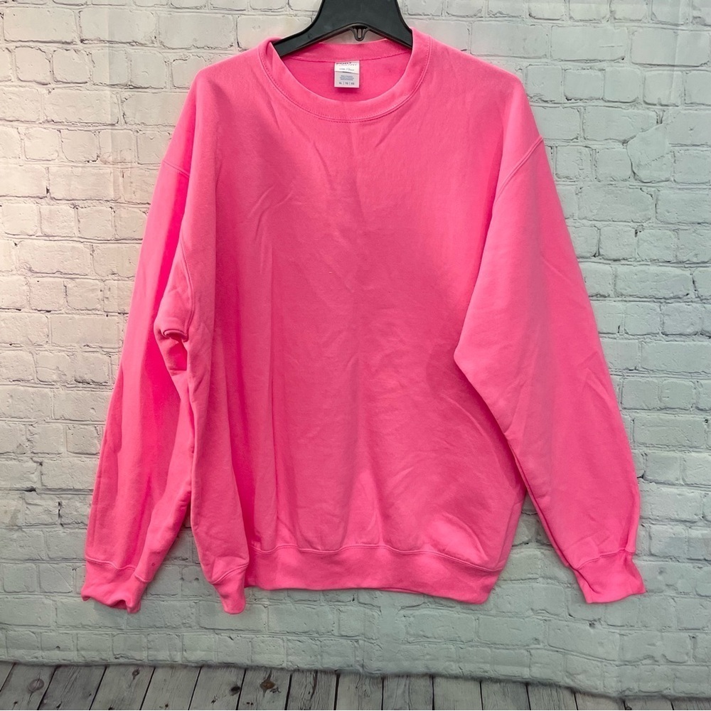 Neon Pink Women’s Casual Long Sleeve SweatShirt Size: X-Large
